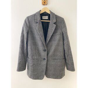 Everlane Oversized Blazer Jacket Plaid Wool